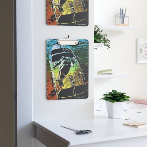 Vintage Chris Craft Runabout in the Sun Clipboard by Classic Boater