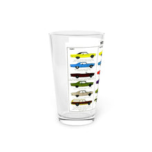 1970 Plymouth Lineup Pint Glass, 16oz