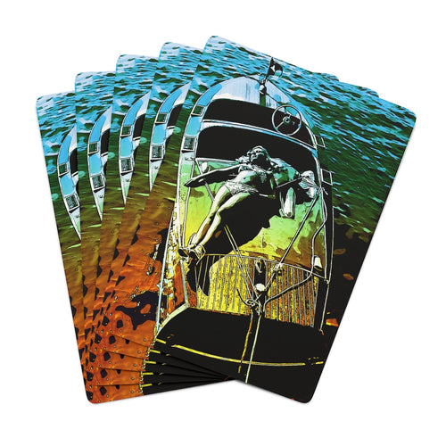 Vintage Chris Craft Runabout Custom Poker Cards