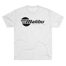 Vintage Design Malibu Boat Company in Black Men's Tri-Blend Crew Tee
