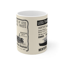 Herter's Boats White Ceramic Mug by Retro Boater