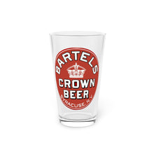 Vintage Bartels Crown Beer in Syracuse New York Pint Glass, 16oz