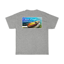 Vintage 1955 Chris Craft Cobra Unisex Heavy Cotton Tee by Retro Boater