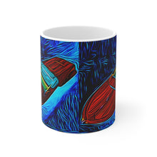 Riva Ariston Boat Art White Ceramic Mug by Retro Boater