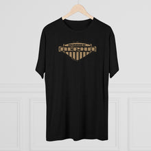 Vintage Distress Black Bronze Hummer Alpha Badge Men's Tri-Blend Crew Tee
