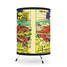 Vintage Dodge Boys Scat Pack Mopar Tripod Lamp with High-Res Printed Shade, US/CA plug