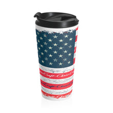 Vintage Chris Craft with Distressed Flag Stainless Steel Travel Mug