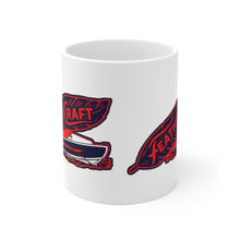 Feather Craft Boats White Ceramic Mug by Retro Boater
