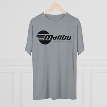 Vintage Design Malibu Boat Company in Black Men's Tri-Blend Crew Tee
