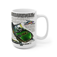 Vintage 1976 John Deere Snowmobile 440 White Ceramic Mug by SpeedTiques.com