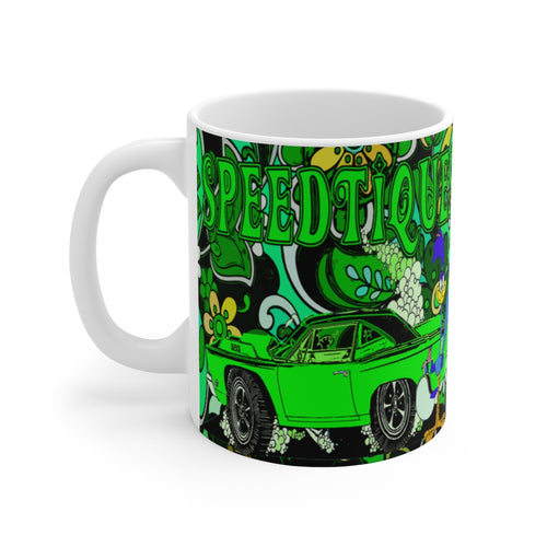 Plymouth Roadrunner White Ceramic Mug by SpeedTiques