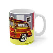 1949 Mercury Woody Station Wagon White Ceramic Mug by SpeedTiques