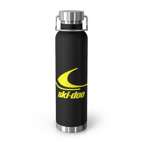 Vintage Style Yellow Ski-Doo Snowmobile 22oz Vacuum Insulated Bottle