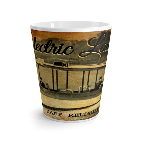 Electric Launch Co. Latte mug by Retro Boater