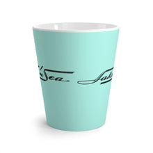 Distressed Logo Lake and Sea Latte mug by Retro Boater