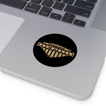 Distressed Vintage look Hummer Alpha Round Vinyl Stickers