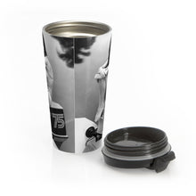 Vintage Johnson Outboard Stinger 75 Girl Stainless Steel Travel Mug by Retro Boater