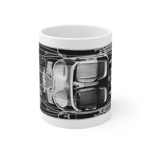 1963 Chevy Corvette Mechanical layout White Ceramic Mug by SpeedTiques