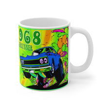 1968 Plymouth Roadrunner White Ceramic Mug by SpeedTiques