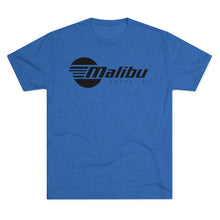 Vintage Design Malibu Boat Company in Black Men's Tri-Blend Crew Tee
