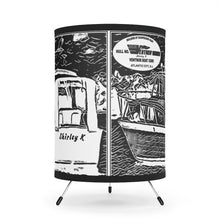 Shirley K Vintage 1966 Ventnor Cabin Cruiser Tripod Lamp with High-Res Printed Shade, US/CA plug