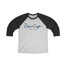 Vintage Chris Craft Algonac, Michigan Unisex Tri-Blend 3/4 Raglan Tee