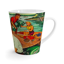 Vintage Johnson Outboard Latte mug by Retro Boater