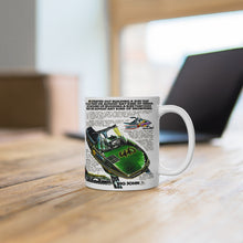 Vintage 1976 John Deere Snowmobile 440 White Ceramic Mug by SpeedTiques.com