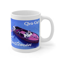 1930s Pre-War Vintage Chris Craft Sportsman White Ceramic Mug