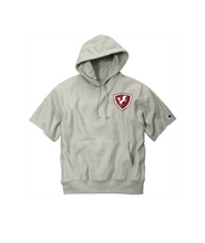 Vintage Century Boat Crest in Maroon Embroidered Champion ® Reverse Weave ® Short Sleeve Hooded Sweatshirt or Similar