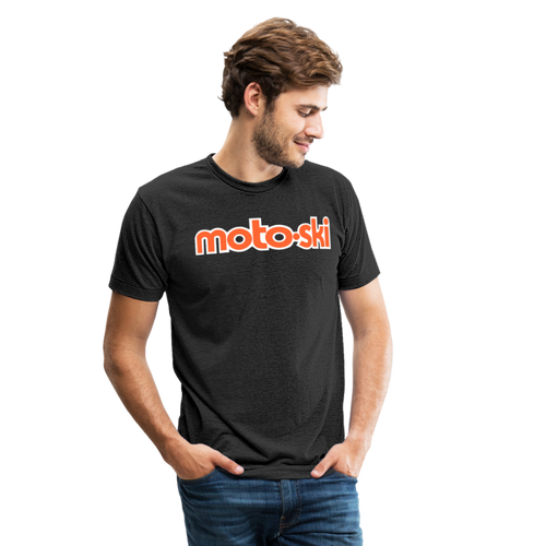 Moto-Ski Snowmobile Unisex Tri-Blend T-Shirt - heather black