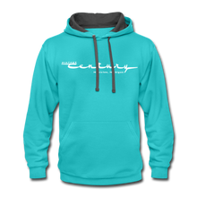 Vintage Century Boats of Manistee Michigan Contrast Hoodie - scuba blue/asphalt