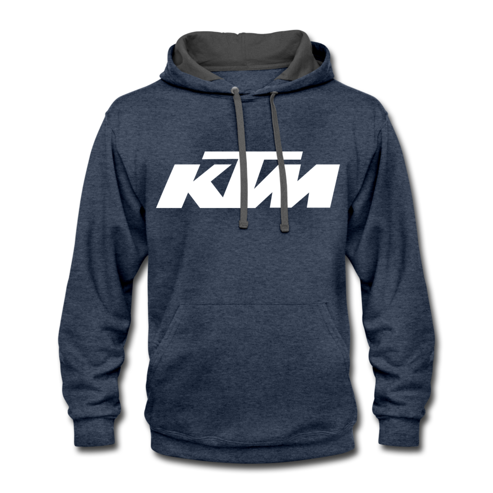 Classic Stryler KTM Motorcycle Contrast Hoodie - indigo heather/asphalt