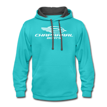 Classic Chaparral Boats Contrast Hoodie - scuba blue/asphalt