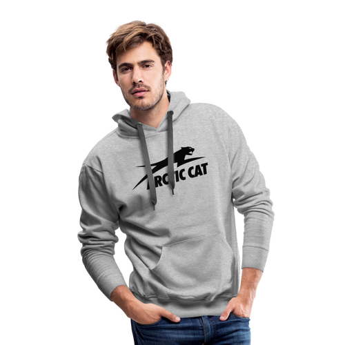 Classic Black Arctic Cat Snowmobile Men’s Premium Hoodie - heather grey