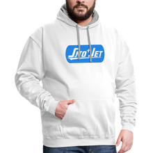 Vintage Sno Jet Snowmobiles Contrast Hoodie - white/gray