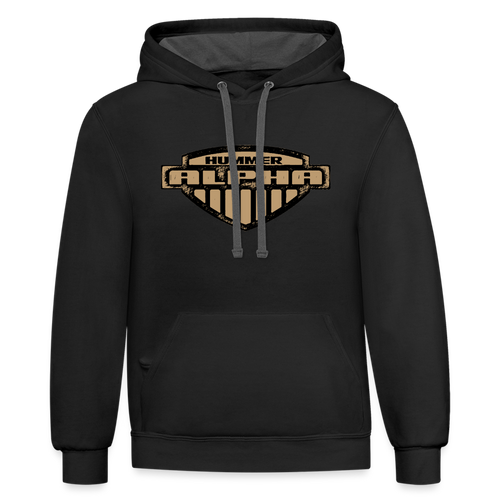 Classic Hummer H3T ALPHA Contrast Hoodie - black/asphalt