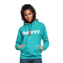 Vintage Dowty Boat Company Contrast Hoodie - scuba blue/asphalt