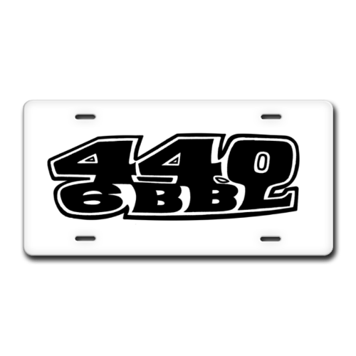 Vintage Mopar Dodge Plymouth 440 6 Barrel Silver Gloss License Plate